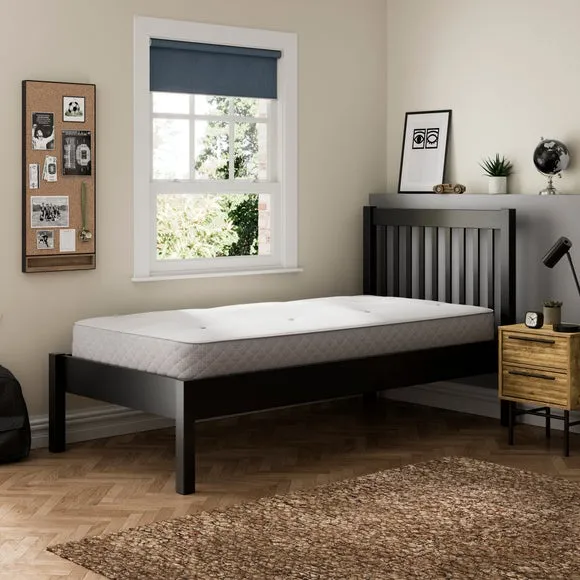 Bed Frame with Sprung Slats - Black, Pine