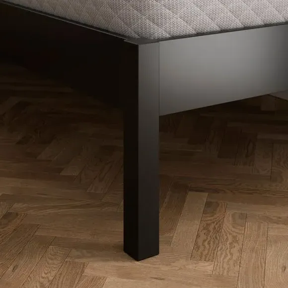 Bed Frame with Sprung Slats - Black, Pine