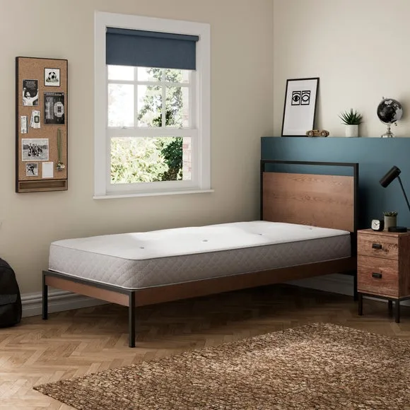 Bed Frame with Sprung Slats - Black, Steel