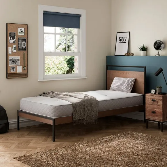 Bed Frame with Sprung Slats - Black, Steel image