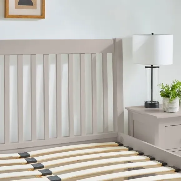 Bed Frame with Sprung Slats - Natural, Pine