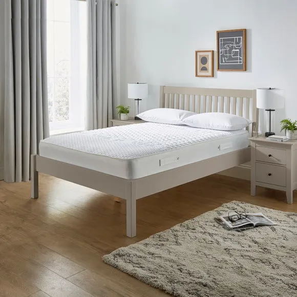 Bed Frame with Sprung Slats - Natural, Pine