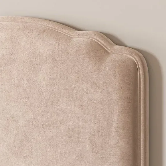 Bed Frame with Sprung Slats - Natural, Velvet