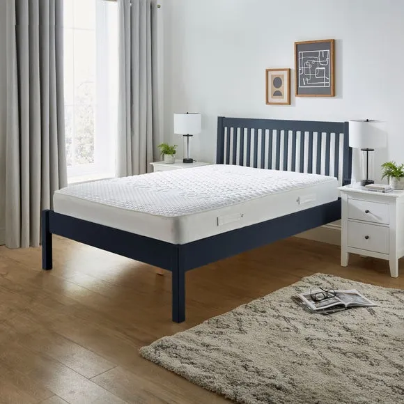 Bed Frame with Sprung Slats - Navy, Pine