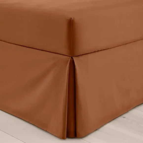 Bed Valance with 38cm Skirt - Butterscotch, Cotton