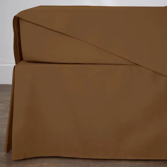 Bed Valance with 38cm Skirt - Caramel, Cotton