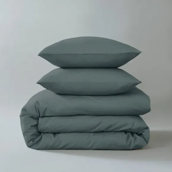 Bed Valance with 38cm Skirt - Charcoal, Cotton