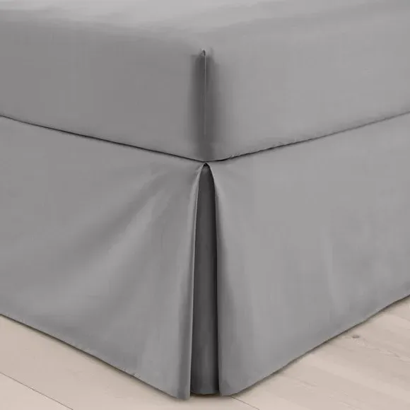 Bed Valance with 38cm Skirt - Dove, Cotton