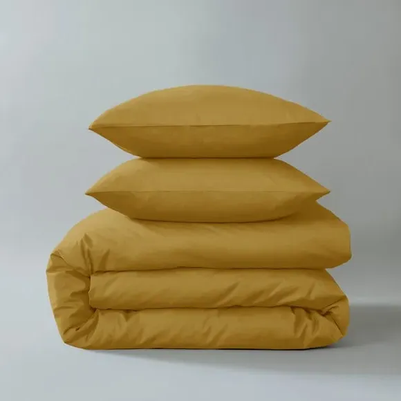 Bed Valance with 38cm Skirt - Mustard, Cotton