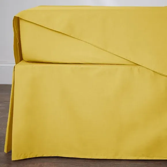 Bed Valance with 38cm Skirt - Ochre, Cotton