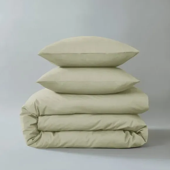 Bed Valance with 38cm Skirt - Soft Olive, Cotton