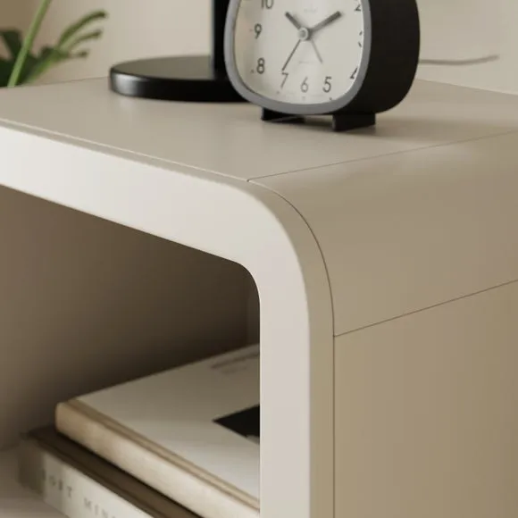 Bedside Table with Open Shelf - Natural
