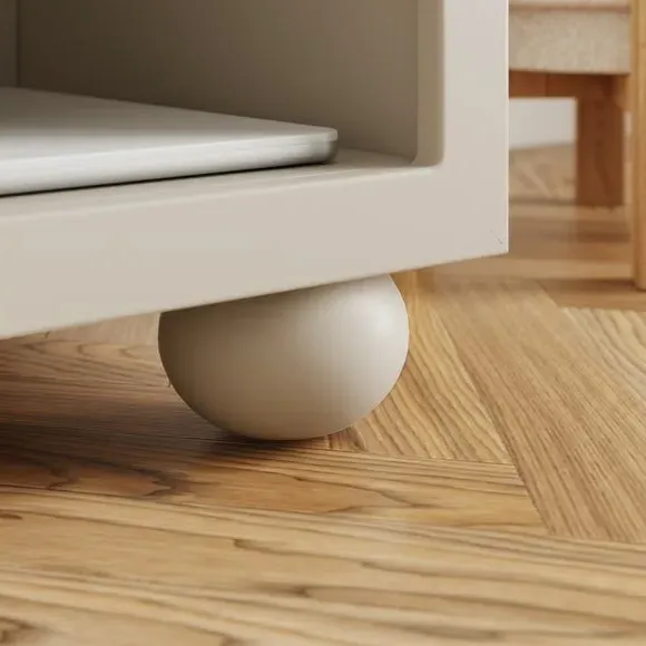 Bedside Table with Open Shelf - Natural