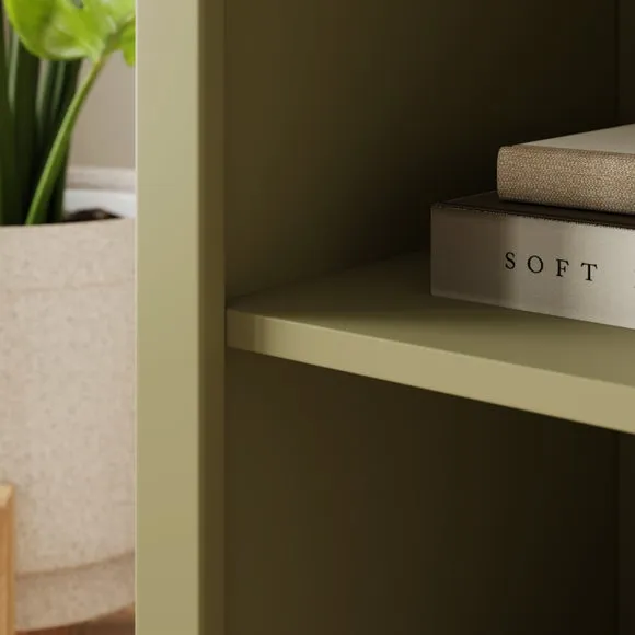 Bedside Table with Open Shelf - Soft Olive