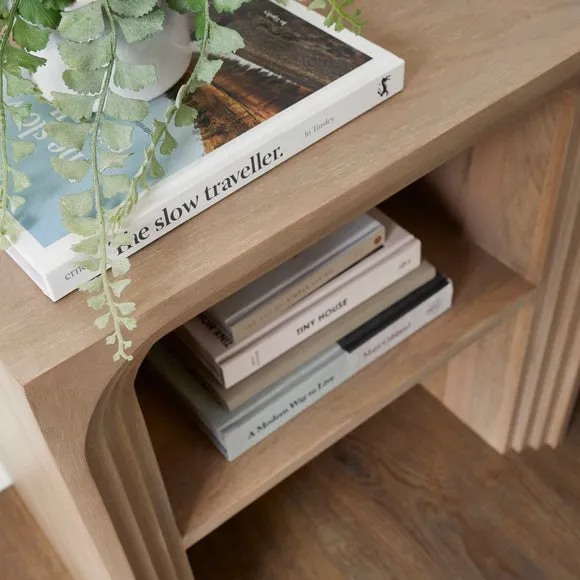 Bedside Table with Shelf - White, Mango Wood
