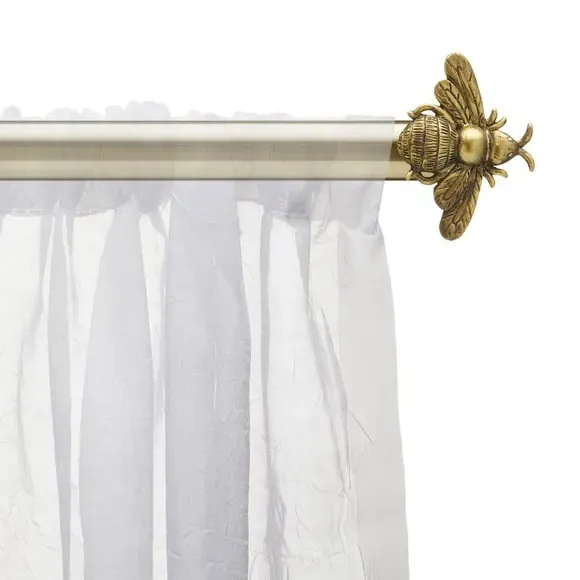 Bee Curtain Finials - Antique Brass, Resin