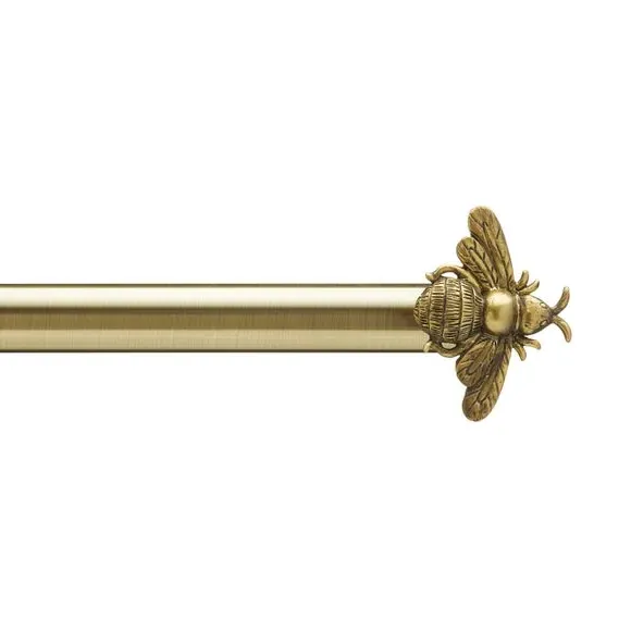 Bee Curtain Finials - Antique Brass, Resin image
