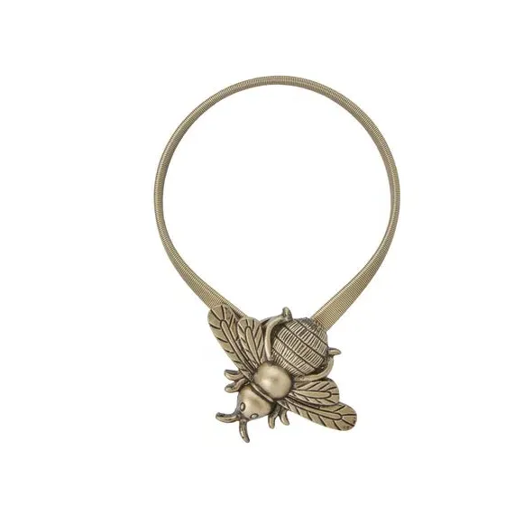 Bee Magnetic Curtain Tieback - Antique Brass, Metal
