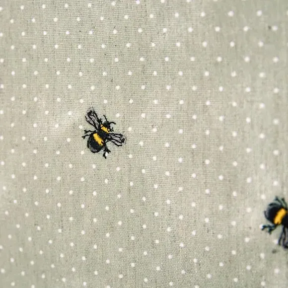 Bee Print Table Runner - Natural, Cotton Blend