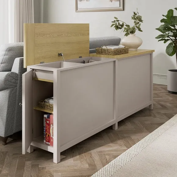 Behind Sofa Storage Unit - Stone, Wood