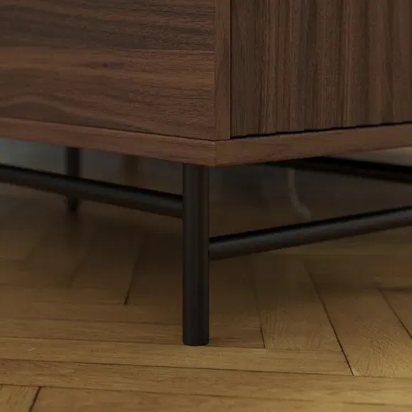Behind Sofa Storage Unit - Walnut Effect, Wood