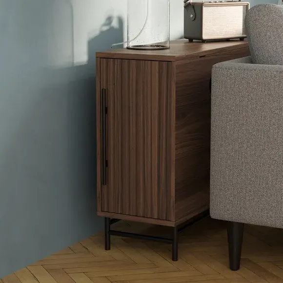 Behind Sofa Storage Unit - Walnut Effect, Wood