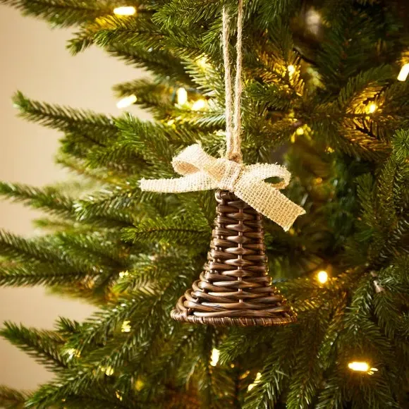 Bell Hanging Decoration - Brown, Rattan image