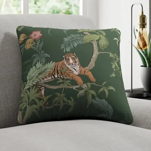 Bengal Cushion Cover - Olive, Velvet image