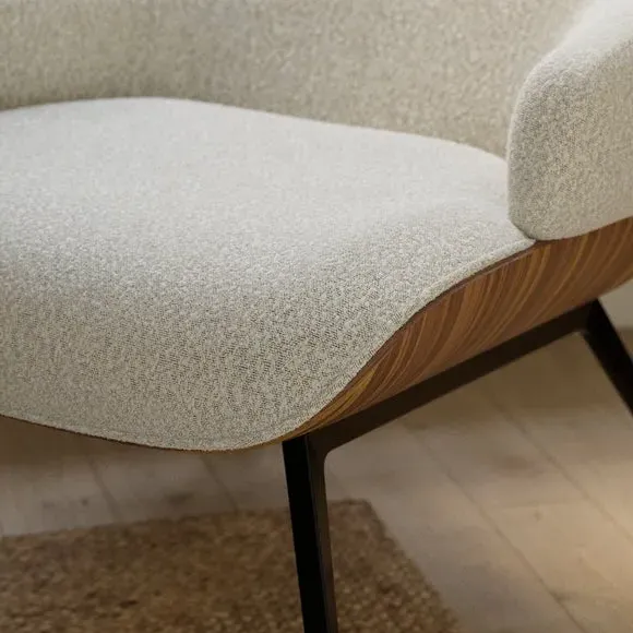 Bentwood Accent Chair - Natural, Boucle