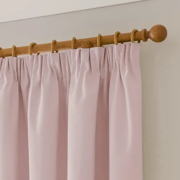 Blackout Curtains Pencil Pleat - Blush, Brushed