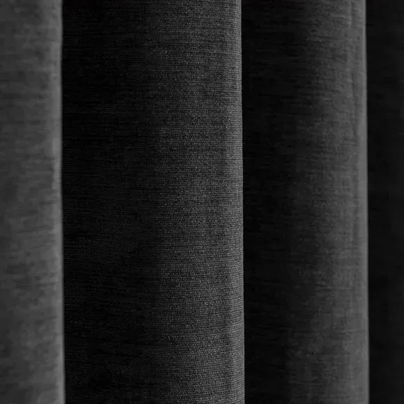Blackout Curtains Pencil Pleat - Charcoal, Chenille
