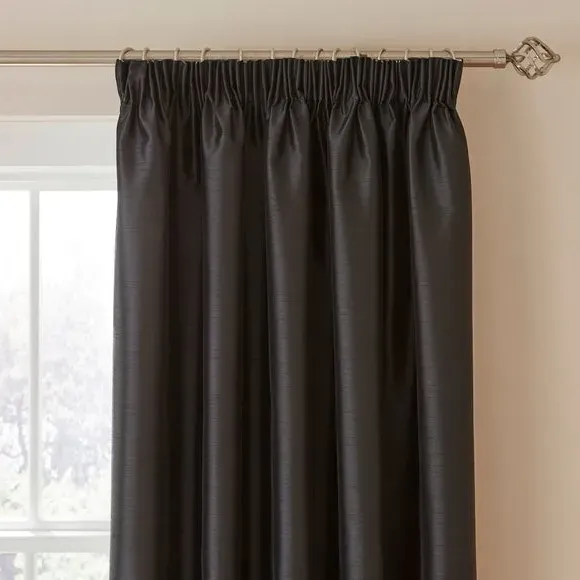Blackout Curtains with Pencil Pleat - Black image