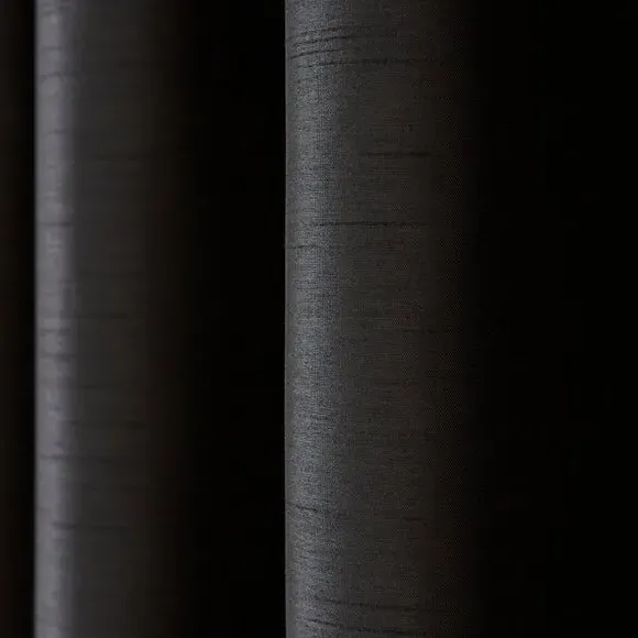 Blackout Curtains with Pencil Pleat - Black