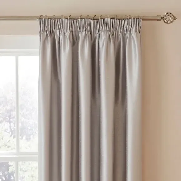 Blackout Curtains with Pencil Pleat - Silver