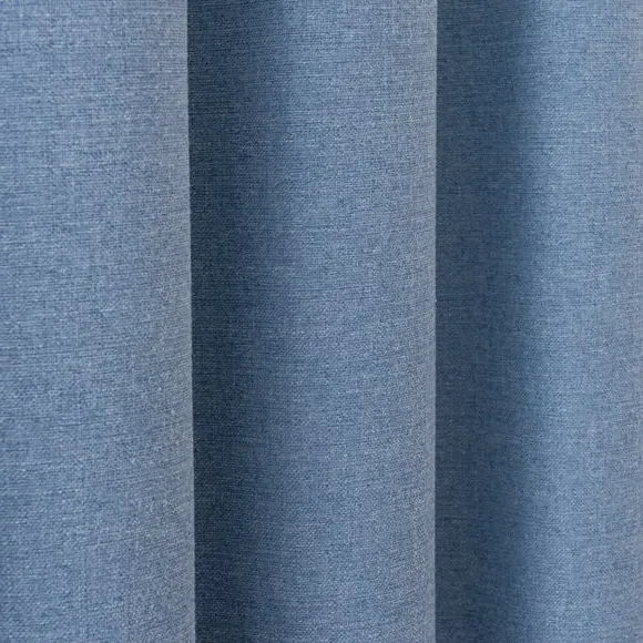 Blackout Eyelet Curtains - Ashley Blue, Polyester