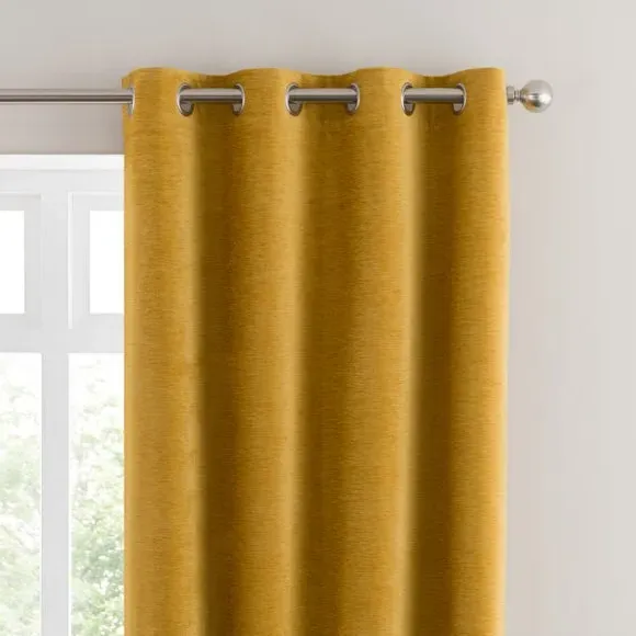 Blackout Eyelet Curtains - Citrus, Polyester