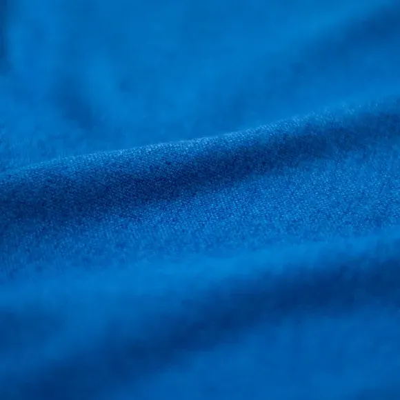 Blackout Eyelet Curtains - Classic Blue, Brushed Fabric