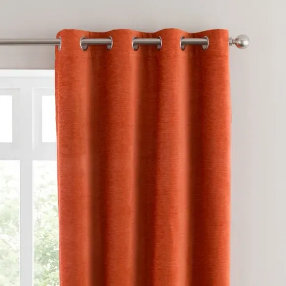Blackout Eyelet Curtains - Desert Marigold, Polyester