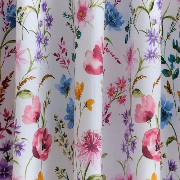 Blackout Eyelet Curtains Ditsy Print - Pink