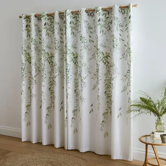 Blackout Eyelet Curtains - Green