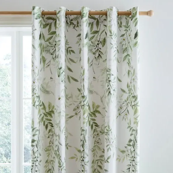 Blackout Eyelet Curtains - Green image