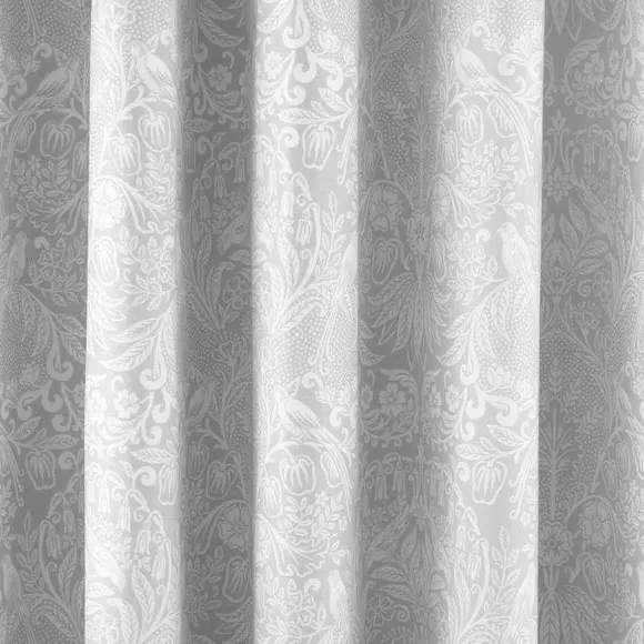 Blackout Eyelet Curtains - Grey, Polycotton
