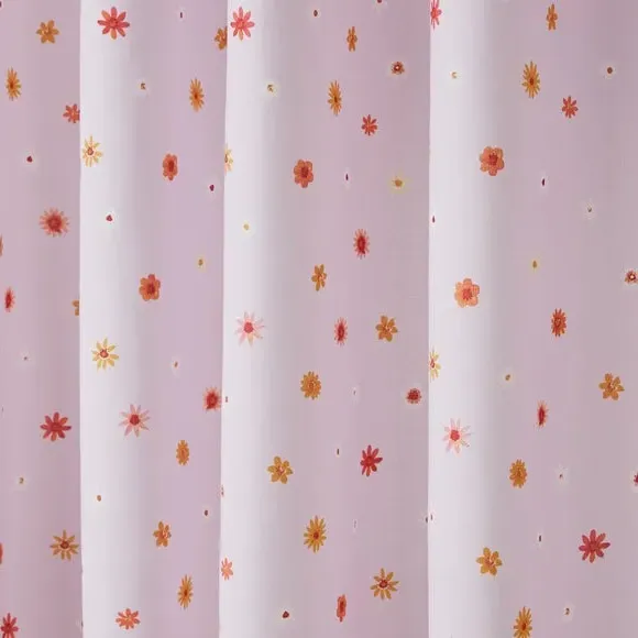 Blackout Eyelet Curtains - Lilac, Polycotton
