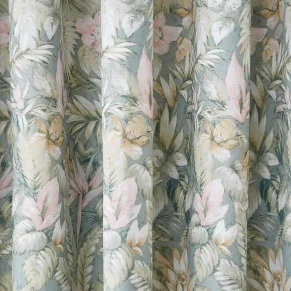 Blackout Eyelet Curtains - Lilypad, Polyester