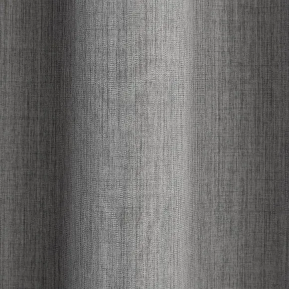 Blackout Eyelet Curtains - Mid Grey, Polyester