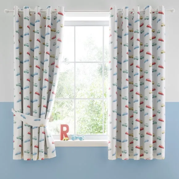 Blackout Eyelet Curtains - Multicolor, Cotton