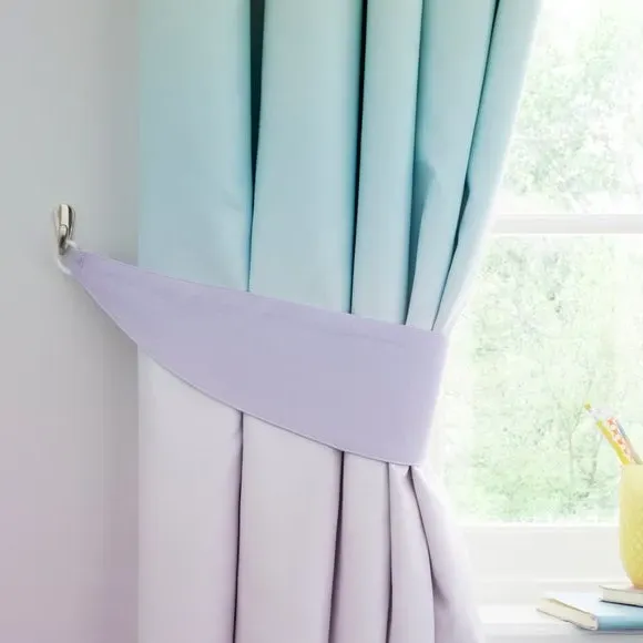 Blackout Eyelet Curtains - Multicolor, Polyester