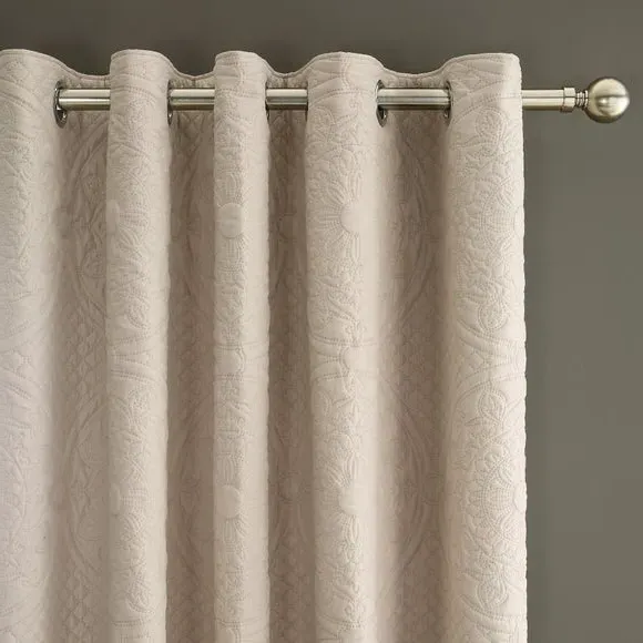 Blackout Eyelet Curtains - Mushroom, Polycotton image