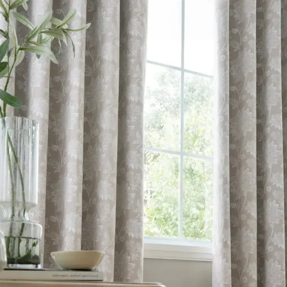 Blackout Eyelet Curtains - Natural, Cotton