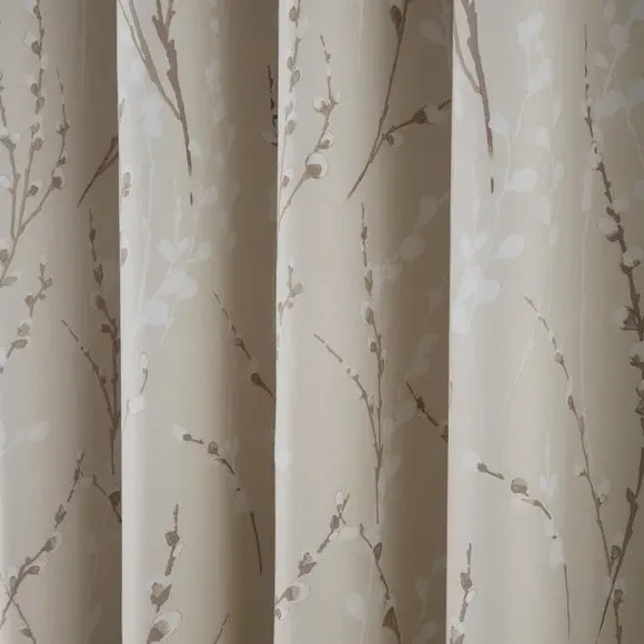 Blackout Eyelet Curtains - Natural, Polycotton
